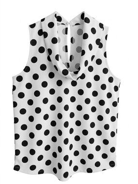 ANN TAYLOR FACTORY Polka Dot Cowl Neck Blouse, Size XS - NWT